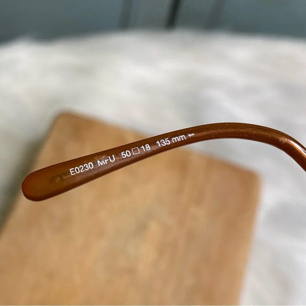Escada Wire Frame Eyeglasses Copper Brown Oval Shape Made in France